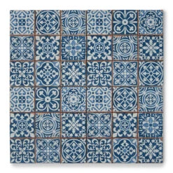 Tapestry Blue Patterned Tile -Decor Surface Shop 13618 b