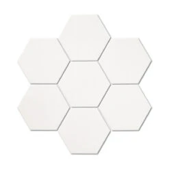 Mini Hex White Matt Hexagon Tile