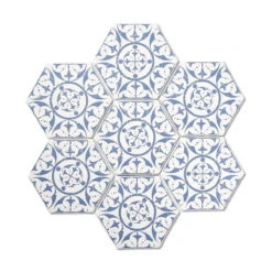 Seville Persian Blue Hexagon Tile 12 Seville Persian Blue Hexagon Tile -Decor Surface Shop 4cev1120 4