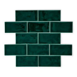 Crackle Bottle Green Wall Tile