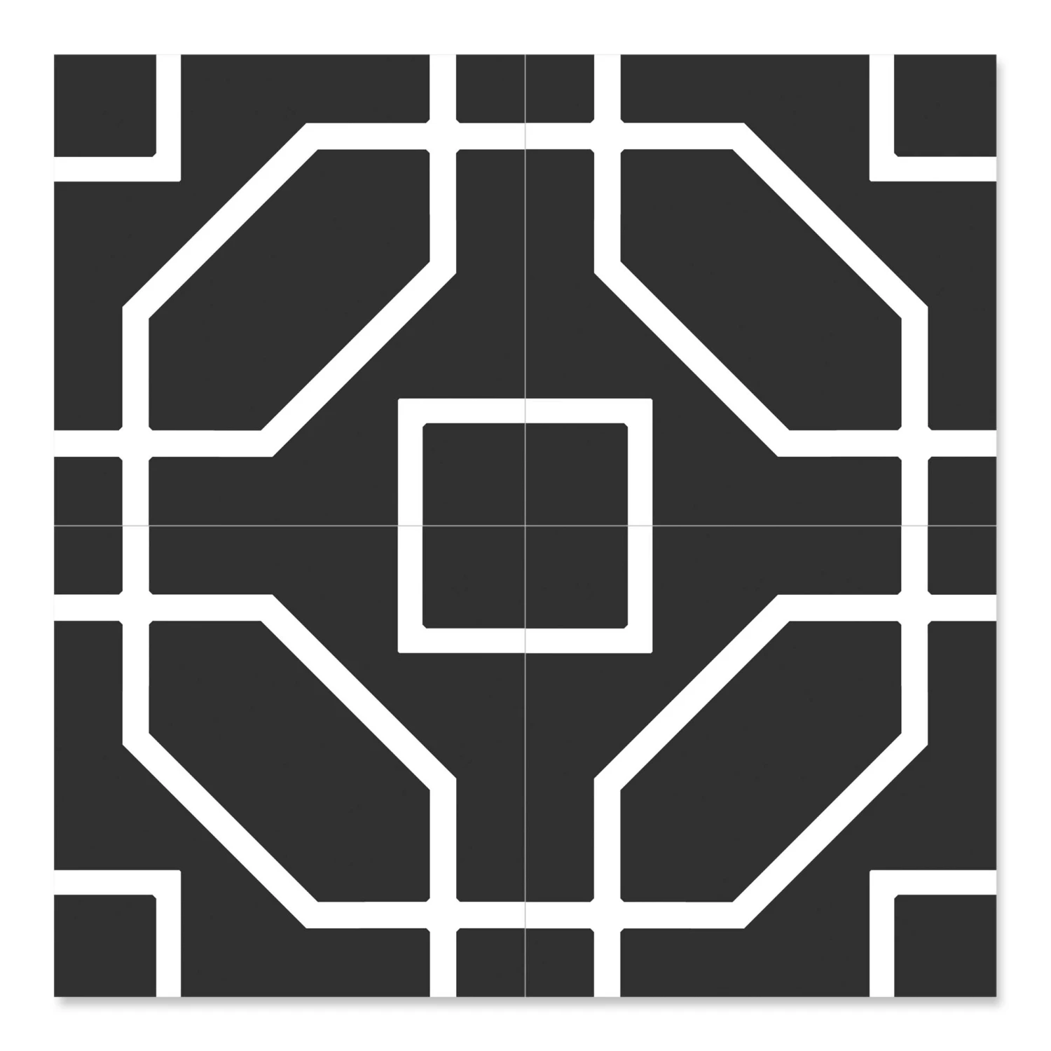 Byron Black Decor Floor Tile 4 Byron Black Decor Floor Tile - Image 4