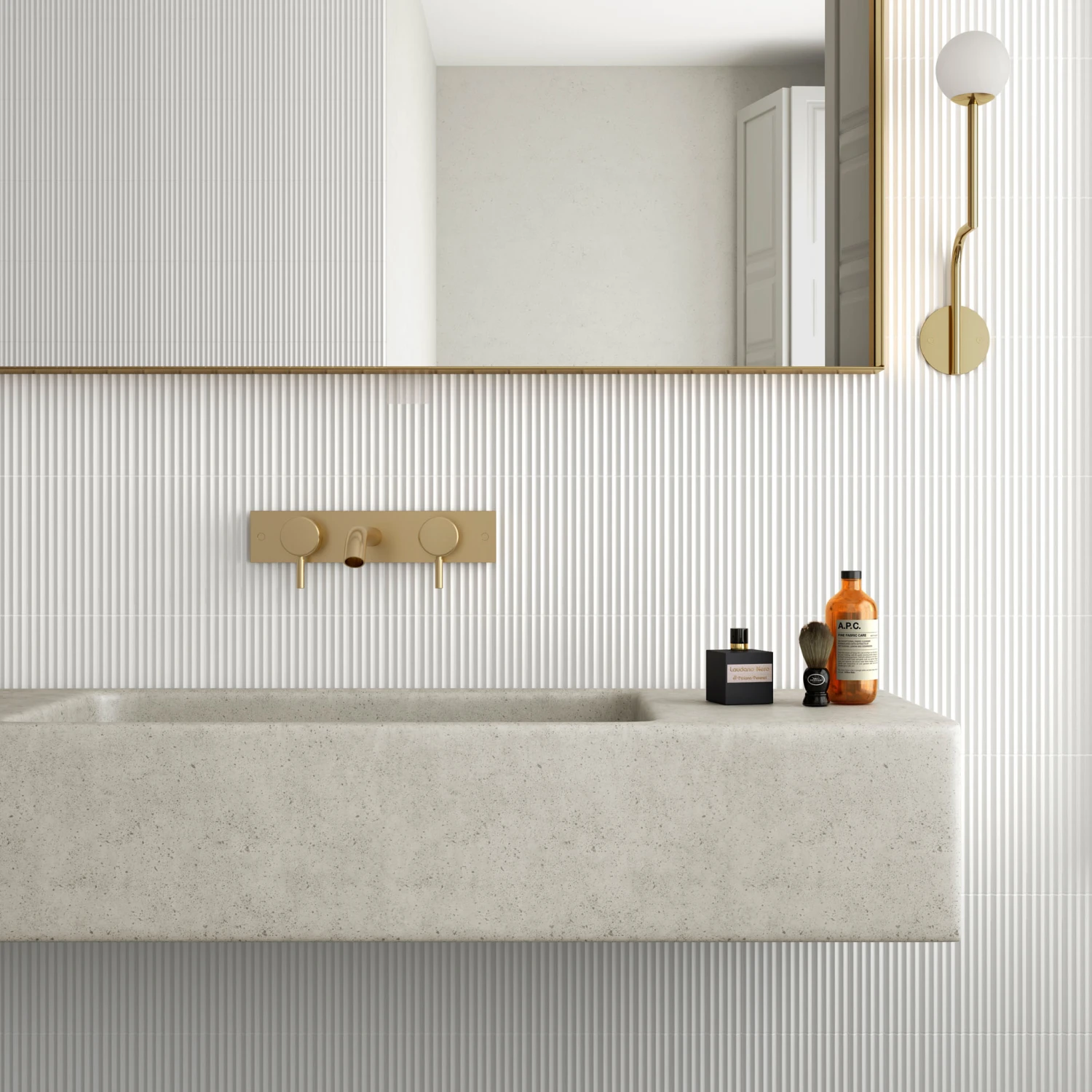 Fluted Snow Decor Wall Tile 1 Fluted Snow Decor Wall Tile