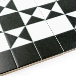 Harlow Black Patterned Tile -Decor Surface Shop Harlow Black 02 5486c683 2e4c 4056 88ac 6d26cbf942df