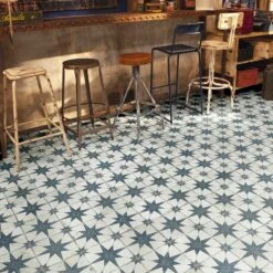 Heritage Star Blue Patterned Tile -Decor Surface Shop Heritage Star Blue 01