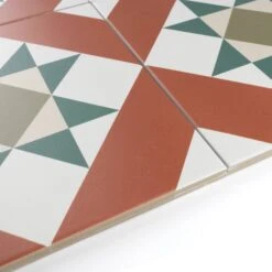 Melville Red Patterned Tile -Decor Surface Shop Melville Red 03