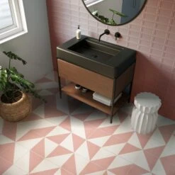 Ezra Pink Patterned Tile -Decor Surface Shop Mercury 2