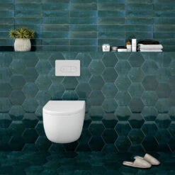 Ocean Blue Hexagon Tile 7 Ocean Blue Hexagon Tile -Decor Surface Shop OceanBlue