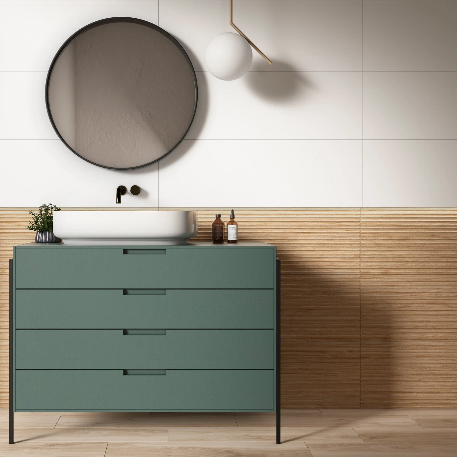 Oslo Oak Fluted Wall Tile 3 Oslo Oak Fluted Wall Tile - Image 3