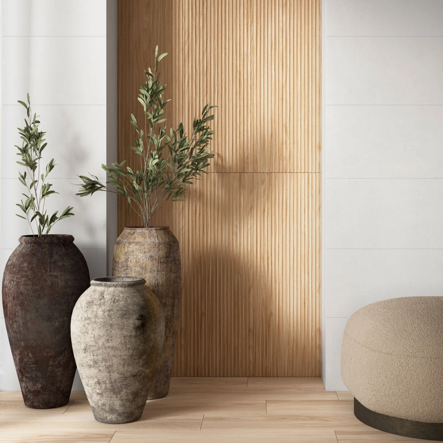 Oslo Oak Fluted Wall Tile 4 Oslo Oak Fluted Wall Tile - Image 4