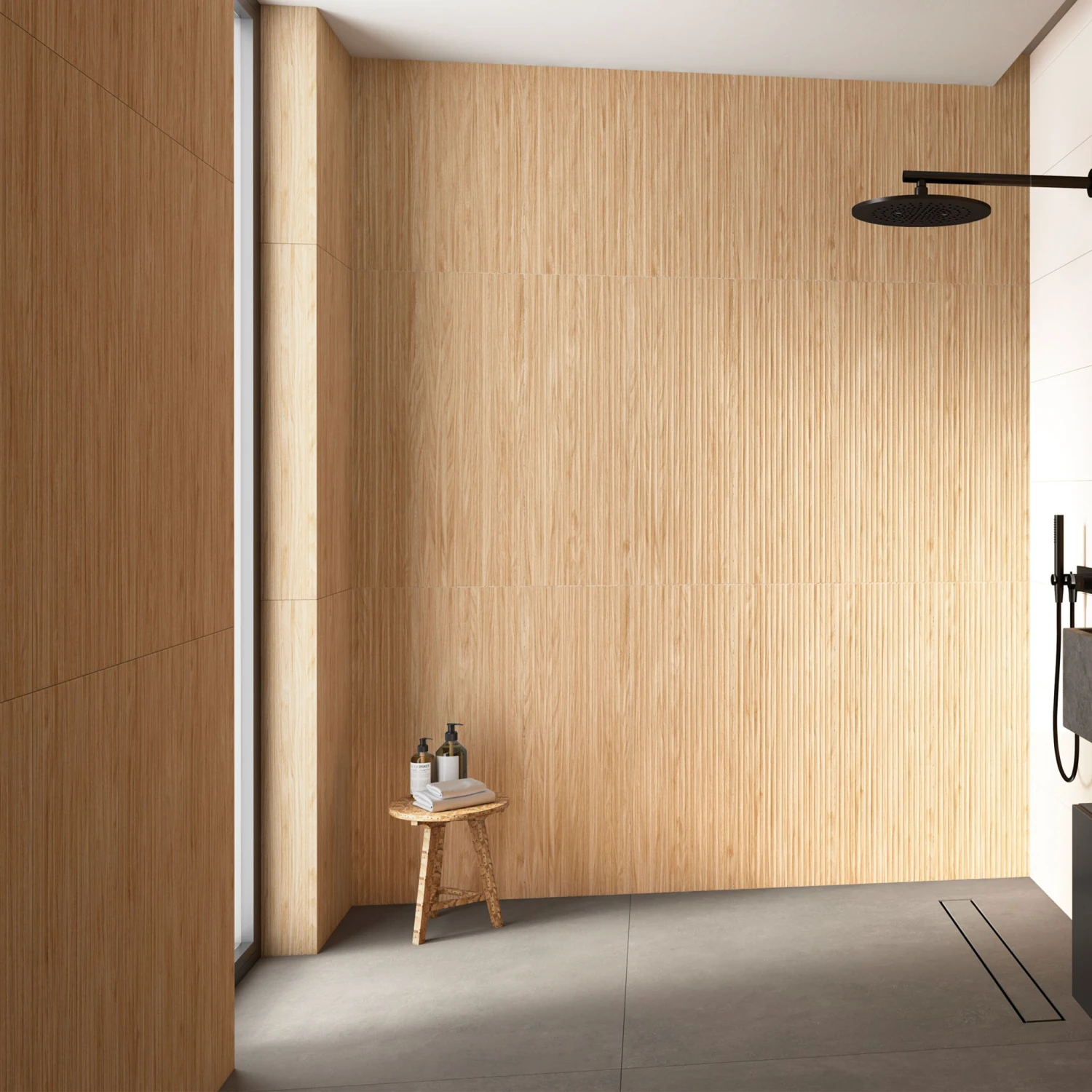 Oslo Oak Fluted Wall Tile 1 Oslo Oak Fluted Wall Tile