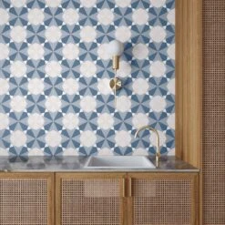 Rosetta Blue Patterned Tile -Decor Surface Shop Rosetta Blue 11