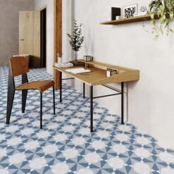 Rosetta Blue Patterned Tile -Decor Surface Shop Rosetta Blue 13