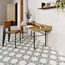 Rosetta Green Patterned Tile -Decor Surface Shop Rosetta Green 13