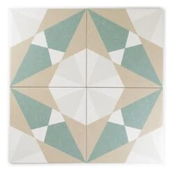 Rosetta Green Patterned Tile