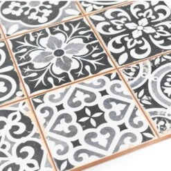 Tapestry Black Patterned Tile -Decor Surface Shop Tapestry Black 07