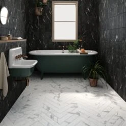 Vinci Calacatta Chevron Tiles 7 Vinci Calacatta Chevron Tiles -Decor Surface Shop Vinci Calacatta 03