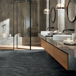 Vinci Nero Chevron Tile 9 Vinci Nero Chevron Tile -Decor Surface Shop Vinci Nero 01