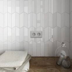 Arrows Matt White Wall Tile -Decor Surface Shop arrows matt white 2