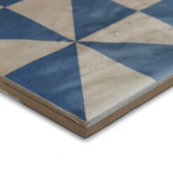 Medina Blue Triangles Patterned Tile -Decor Surface Shop bs bar az 04 d