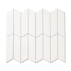 Arrows Matt White Wall Tile -Decor Surface Shop chevmawh 4