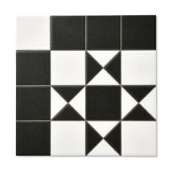 Harlow Black Patterned Tile -Decor Surface Shop codbribla 1