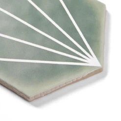 Palm Springs Green Hexagon Tile -Decor Surface Shop hhpsgn 2