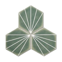 Palm Springs Green Hexagon Tile -Decor Surface Shop hhpsgn 3
