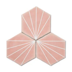 Palm Springs Pink Hexagon Tile 8 Palm Springs Pink Hexagon Tile -Decor Surface Shop hhpspk 3
