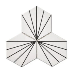 Palm Springs White Hexagon Tile -Decor Surface Shop hhpswh 3