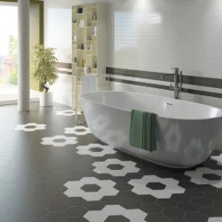 Mono Black Hexagon Tile -Decor Surface Shop mono 1