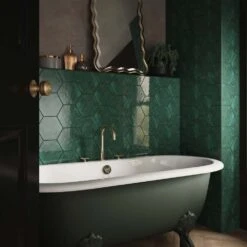 Ocean Emerald Hexagon Tile -Decor Surface Shop ocean emerald