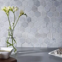 Fairmont Carrara Mosaic Tile -Decor Surface Shop s20115