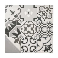 Saigon Dark Patterned Tile -Decor Surface Shop wm lum tac bla 3